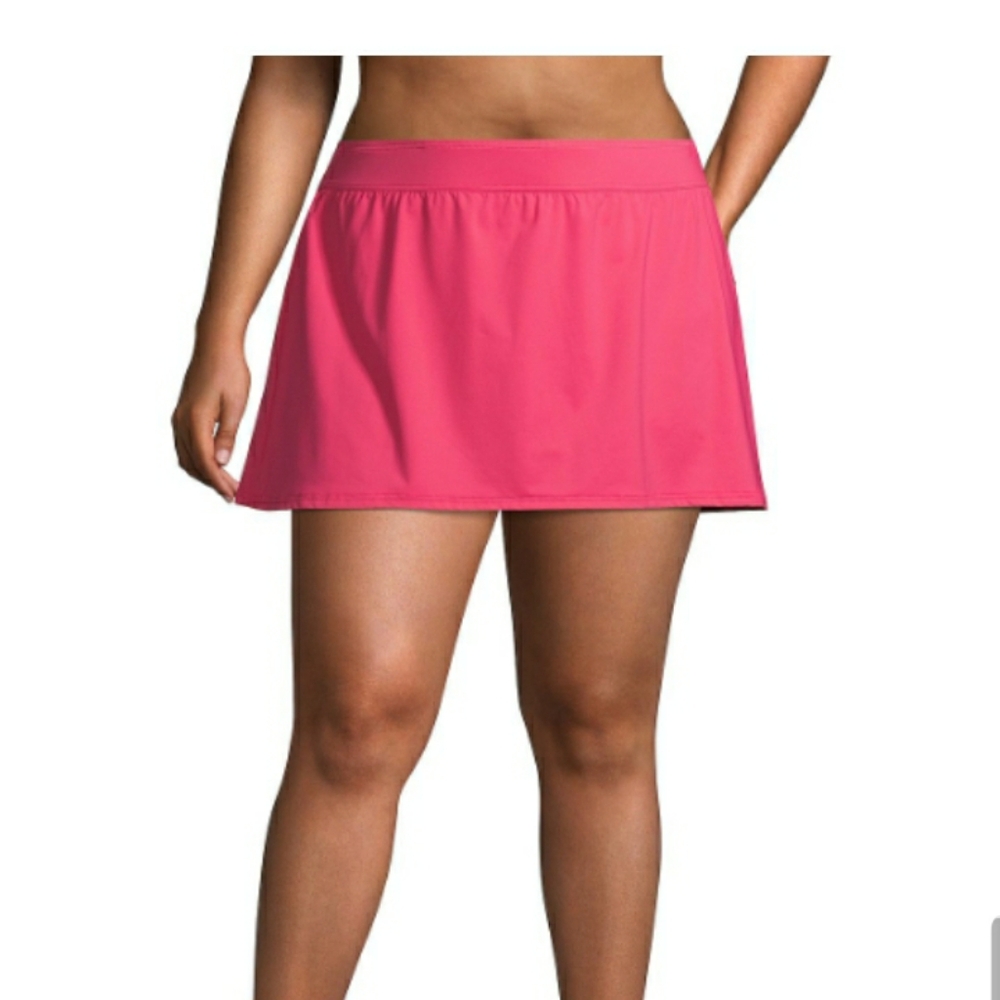 Plus Size 26 4x Womens Pink Lands End Swimsuit Swim Bottoms Skirt New